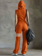 Giada · Retro Sports Tracksuit with Hood and Stripes