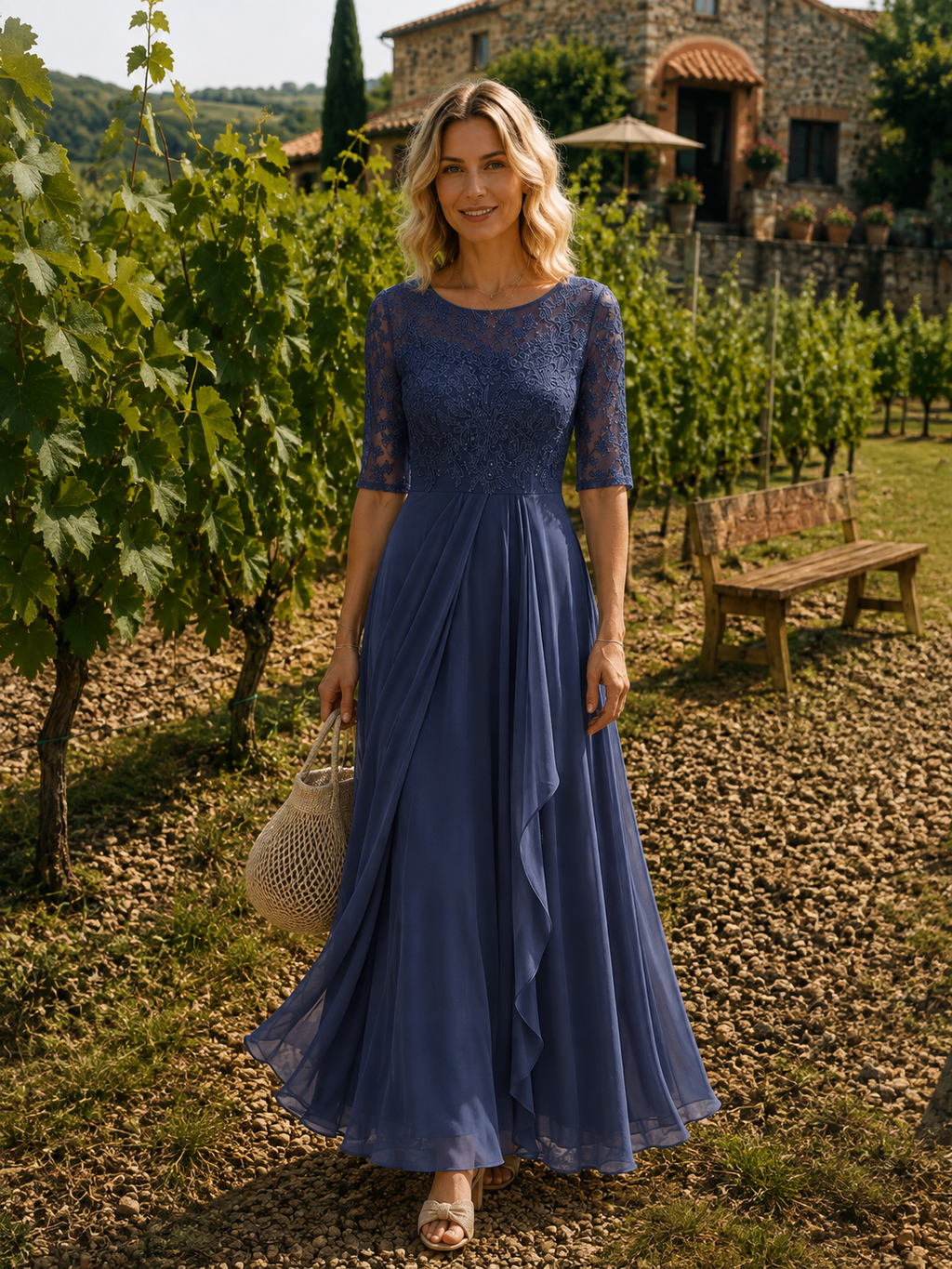 Rose | Lace Midi Dress