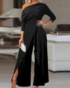 RANA™ -  Split Hem Jumpsuit