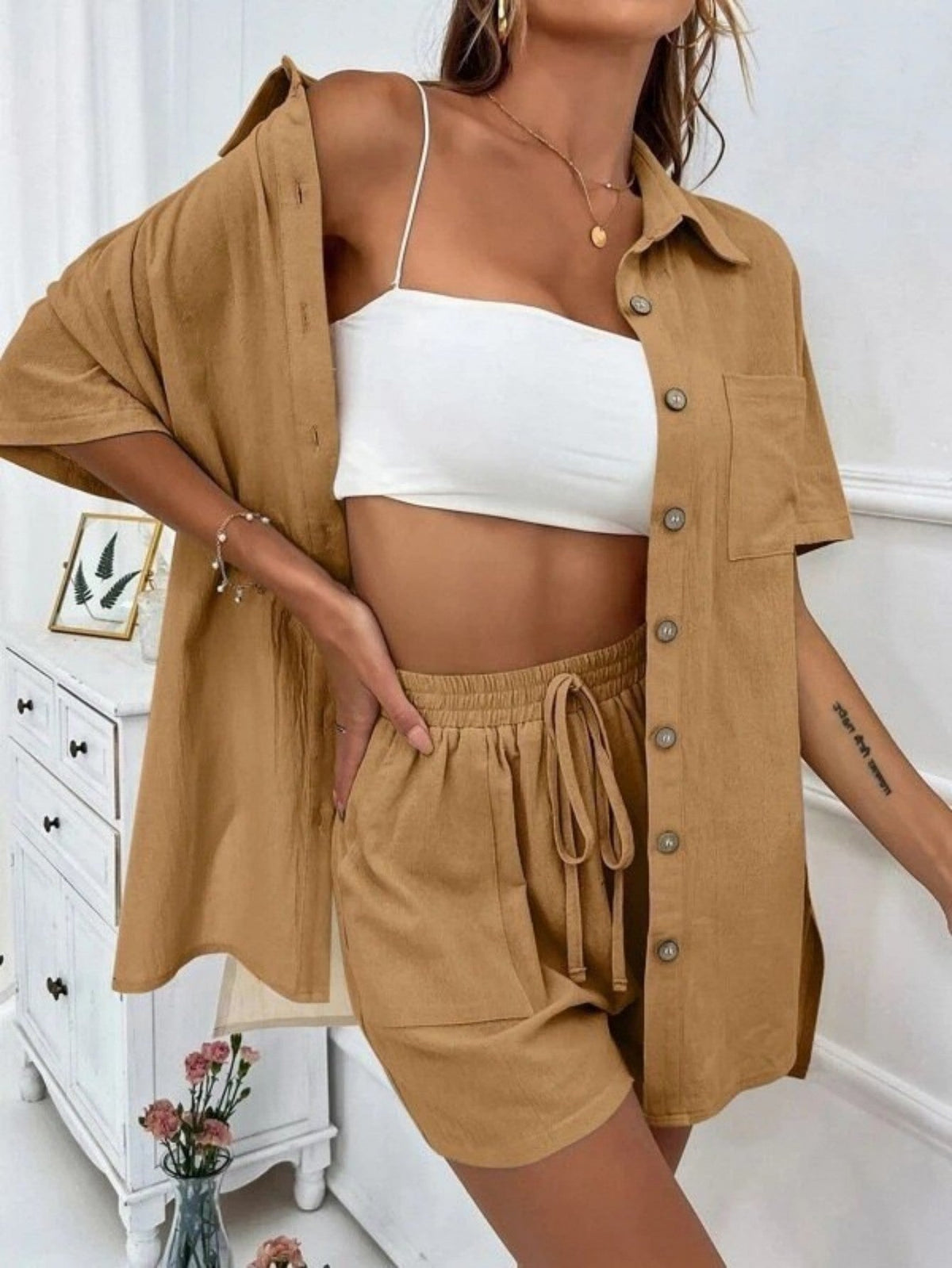 KRISTINE™ –  Button-Down Lounge Set