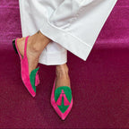 Frendessa | Fringe Ballet Flats with Ankle Strap